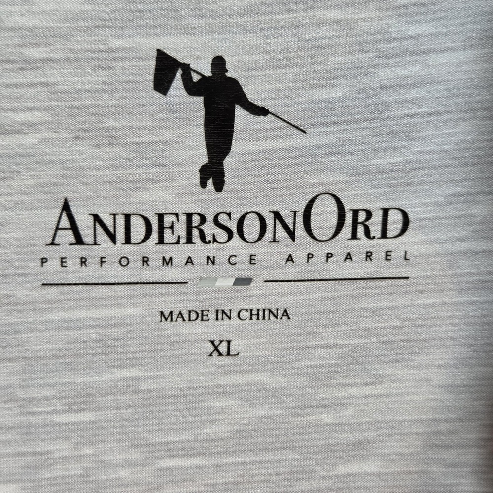 AndersonOrd Pullover Mens XL Gray 1/4 Zip Long Sleeve World Golf Village - Picture 6 of 9